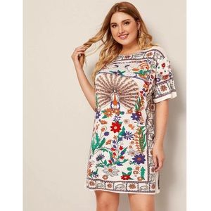 Tribal print t shirt dress